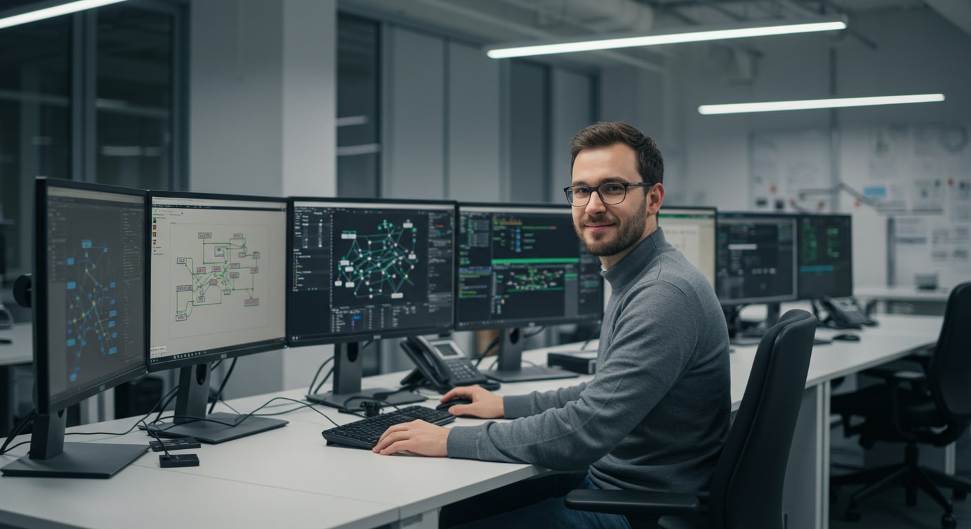 Une personne qui va auditer l'infrastructure informatique d'une entreprise