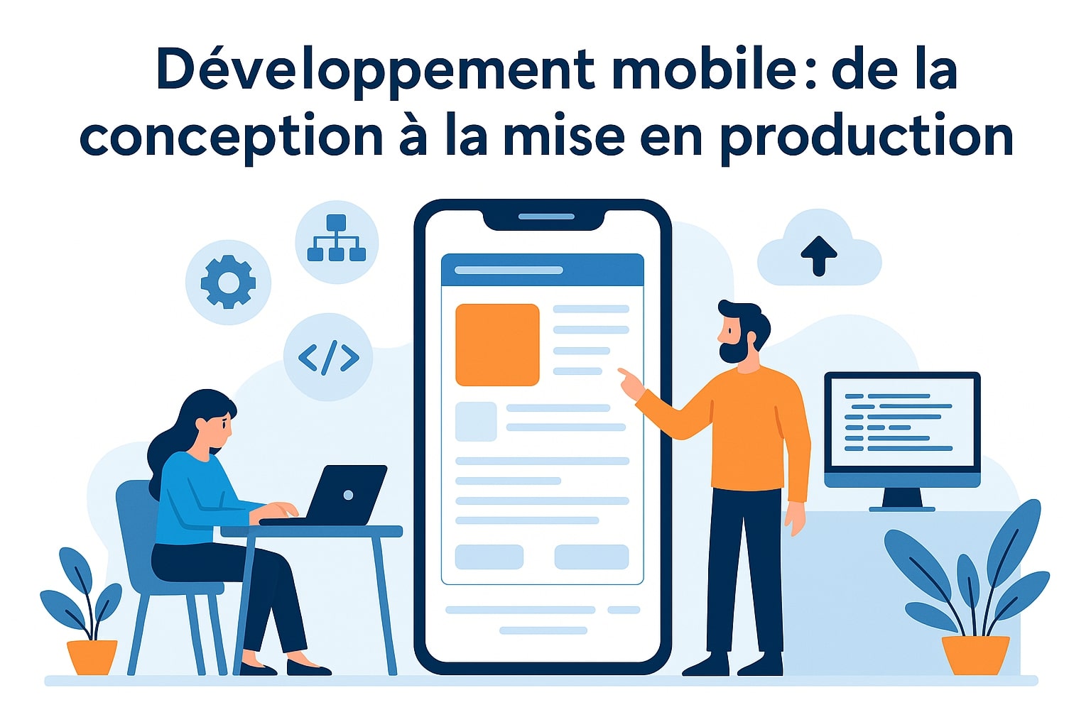 Image d'illustration de l'article : développement mobile, de la conception à la mise en production