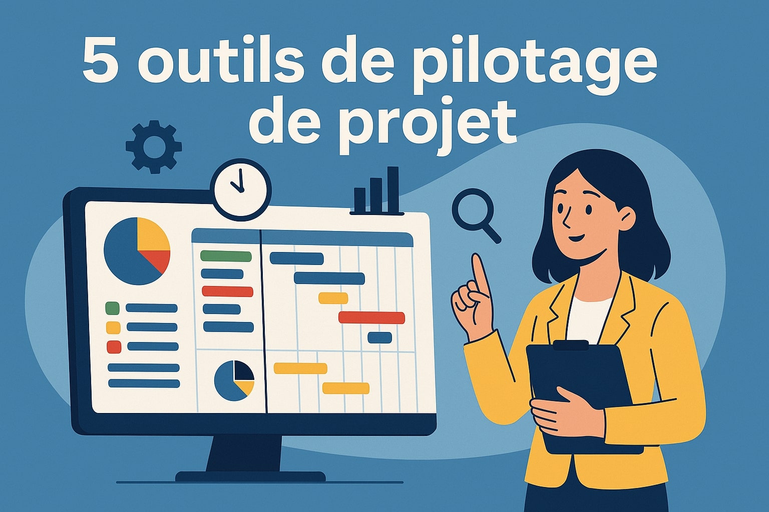 Une image pour présenter l'article : 5 outils de pilotage de projet